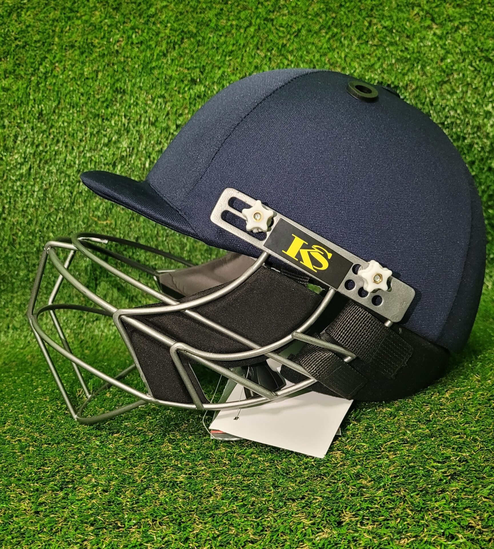 KS CRICKET DOUBLE GRILL HELMET, ADULT SIZE, ADJUSTABLE, EXCELLENT QUALITY WITH BACK PROTECTION