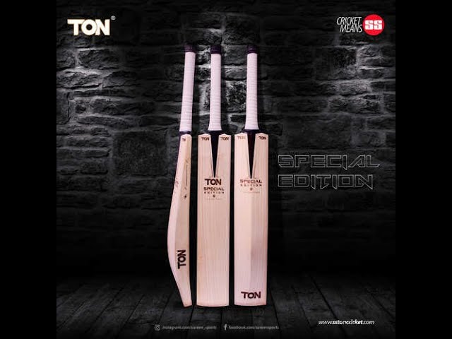 Ton Special Edition Grade 1 English Willow Cricket Bat, Short Handle, Excellent Bat, Straight Grains.